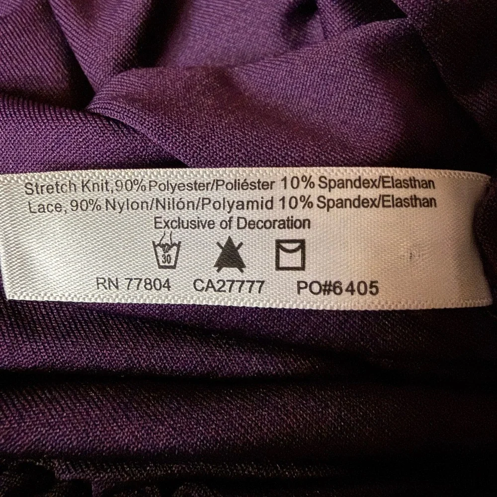 “Prom” Dreamgirl Deep Purple Mini Dress - Picture 5 of 5